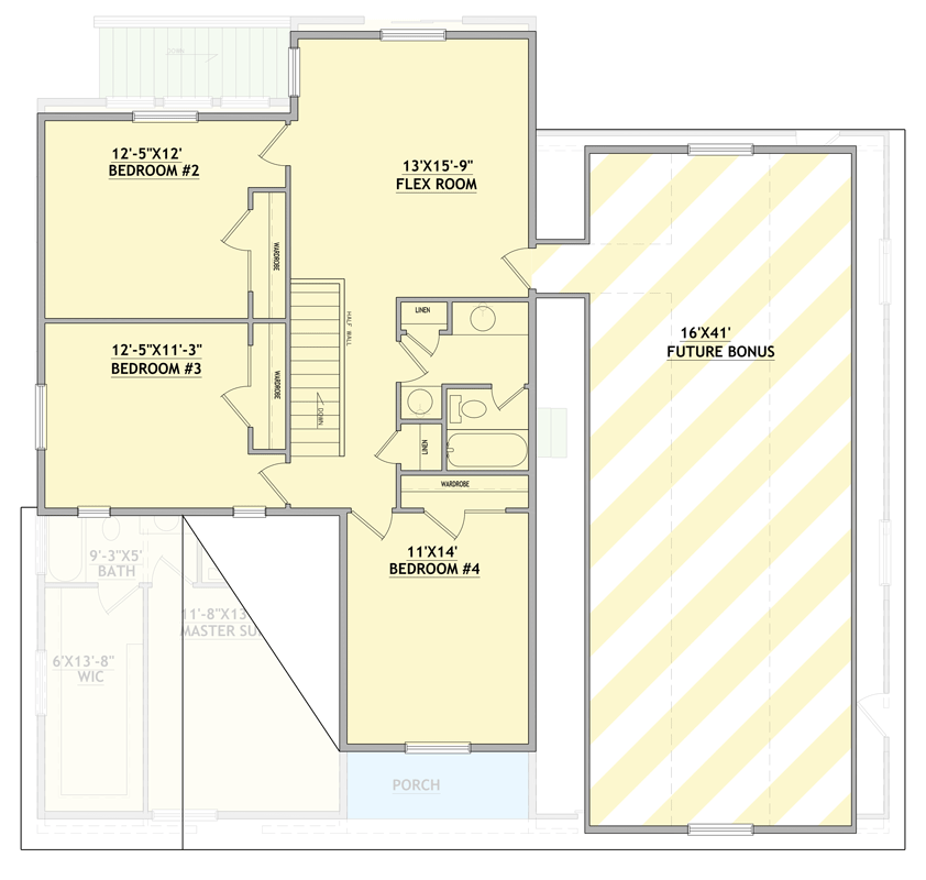 Plan 849171PGE: Craftsman Traditional House Plan with 4 Bedrooms and ...