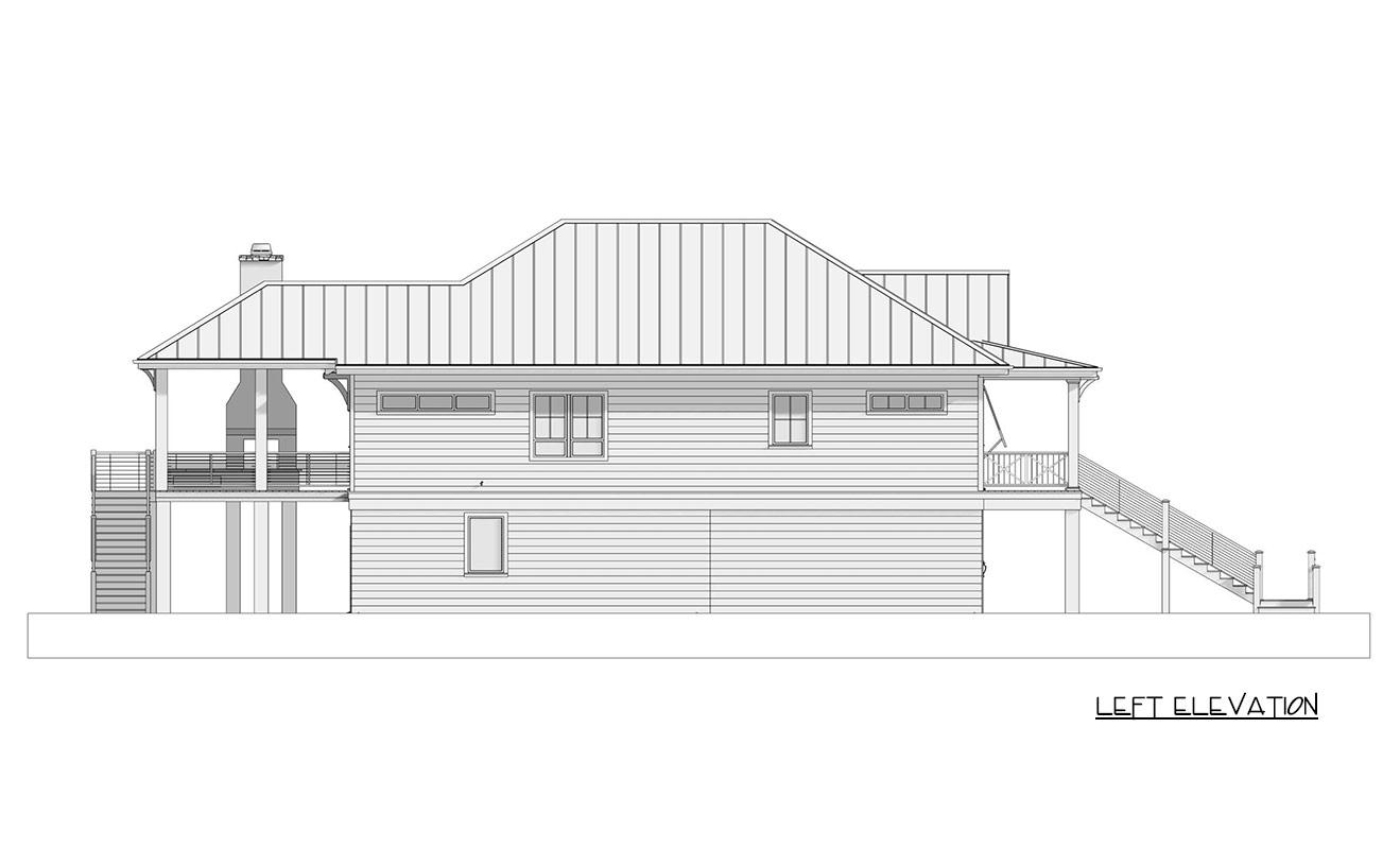 Plan 765063TWN: Coastal Cottage House Plan with Three Bedrooms and Drive Under Garage - Image #9 - Beach, Coastal, Cottage, Low Country, Southern, Vacation
