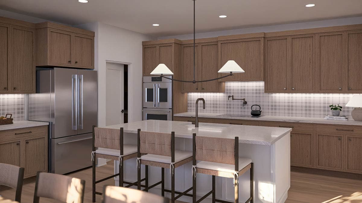 Plan 623671DJ: Modern Farmhouse House Plan with Three Bedrooms and Rear Entry Garage - Image #13 - Farmhouse, Modern, New American