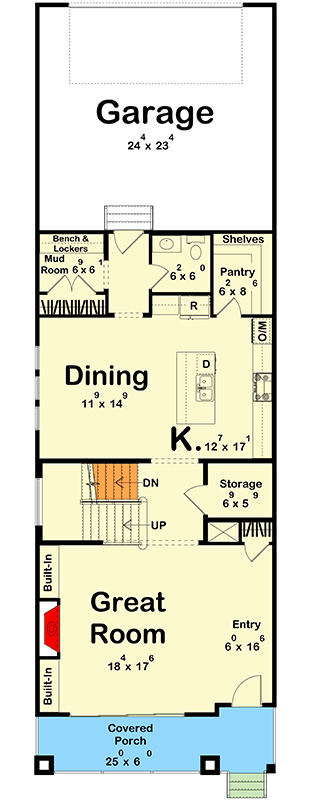 Plan 623671DJ: Modern Farmhouse House Plan with Three Bedrooms and Rear Entry Garage - Floor Plan - Image #20 - Farmhouse, Modern, New American
