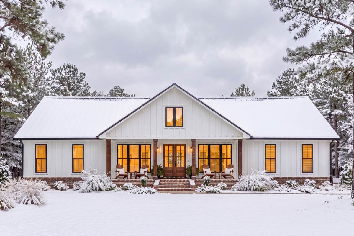 Plan 52060HZ: Barndominium Farmhouse House Plan Featuring Three Bedrooms and Covered Porches - Image #16 - Barndominium, Country, Farmhouse, Traditional
