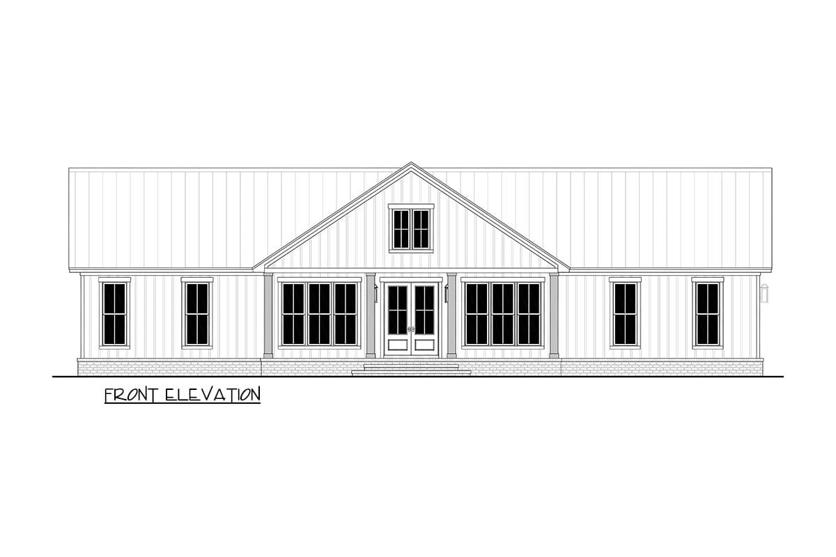 Plan 52060HZ: Barndominium Farmhouse House Plan Featuring Three Bedrooms and Covered Porches - Image #12 - Barndominium, Country, Farmhouse, Traditional