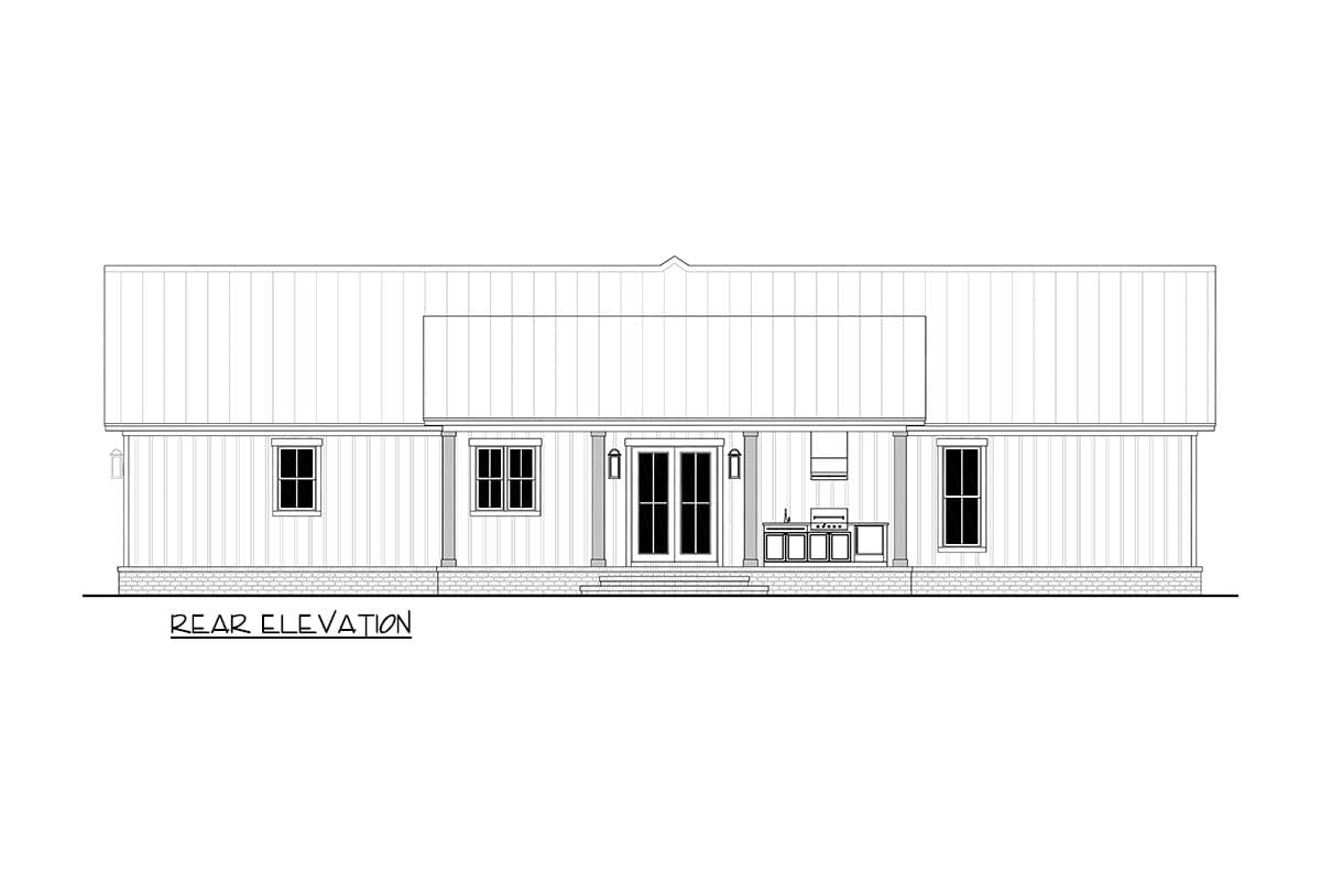 Plan 52060HZ: Barndominium Farmhouse House Plan Featuring Three Bedrooms and Covered Porches - Image #14 - Barndominium, Country, Farmhouse, Traditional
