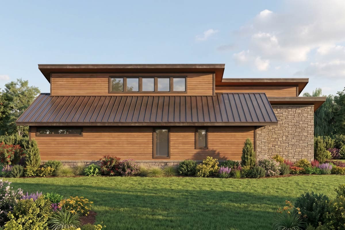 Plan 70986MK: Modern Contemporary House Plan Featuring Three Bedrooms and Vaulted Ceilings - Image #2 - Contemporary, Modern