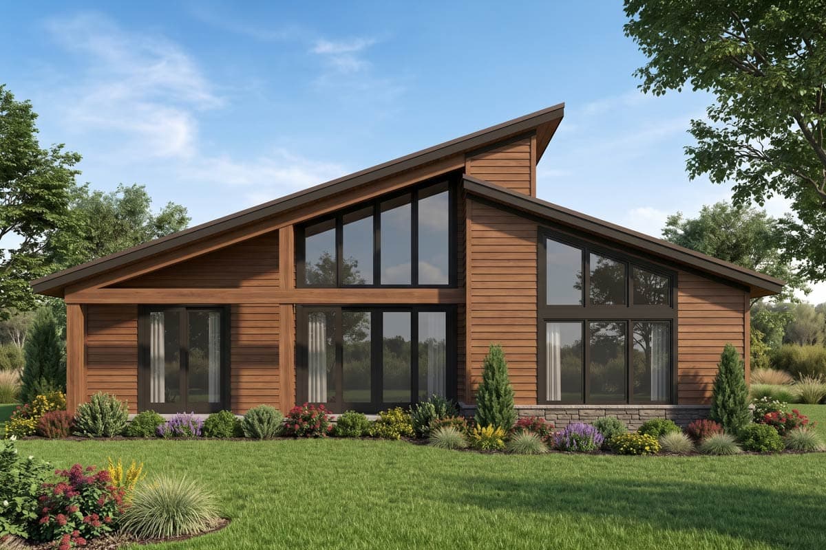 Plan 70986MK: Modern Contemporary House Plan Featuring Three Bedrooms and Vaulted Ceilings - Image #3 - Contemporary, Modern