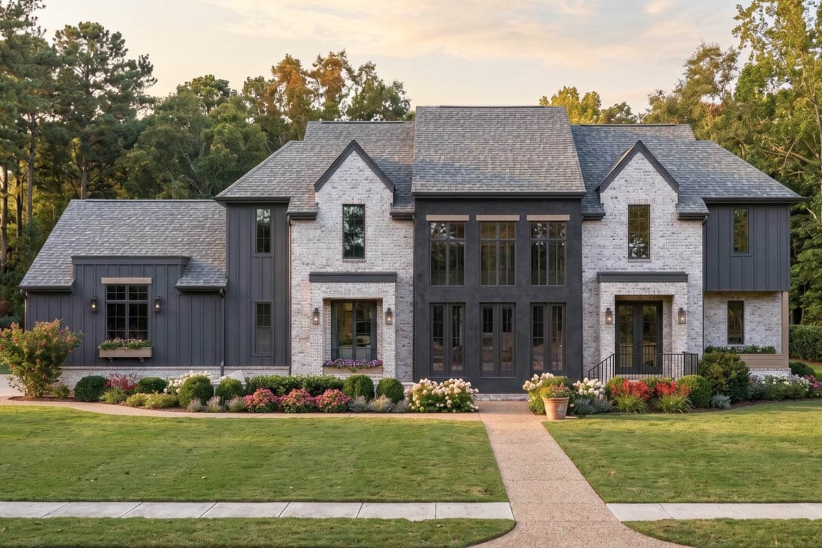 Plan image - 623672DJ:Modern Transitional House Plan with 3 Bedrooms and Attached 3-Car Garage