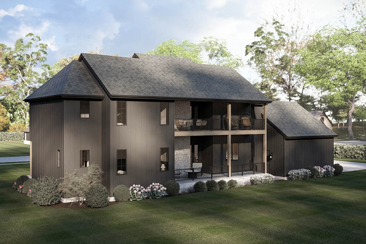 Plan 623672DJ: Modern Transitional House Plan with 3 Bedrooms and Attached 3-Car Garage - Image #6 - Modern, Transitional