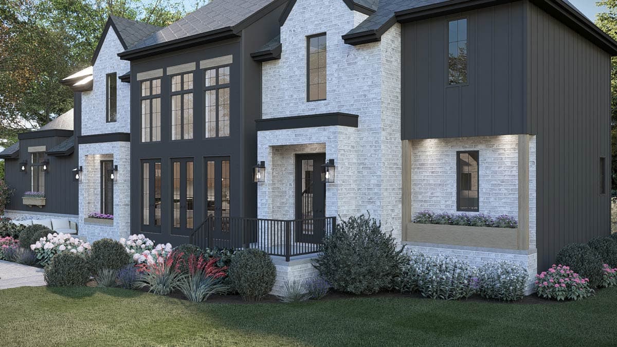 Plan 623672DJ: Modern Transitional House Plan with 3 Bedrooms and Attached 3-Car Garage - Image #9 - Modern, Transitional