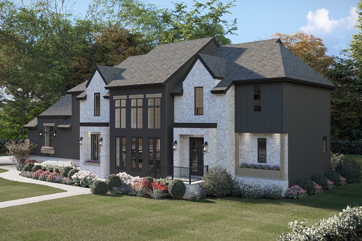 Plan 623672DJ: Modern Transitional House Plan with 3 Bedrooms and Attached 3-Car Garage - Image #12 - Modern, Transitional