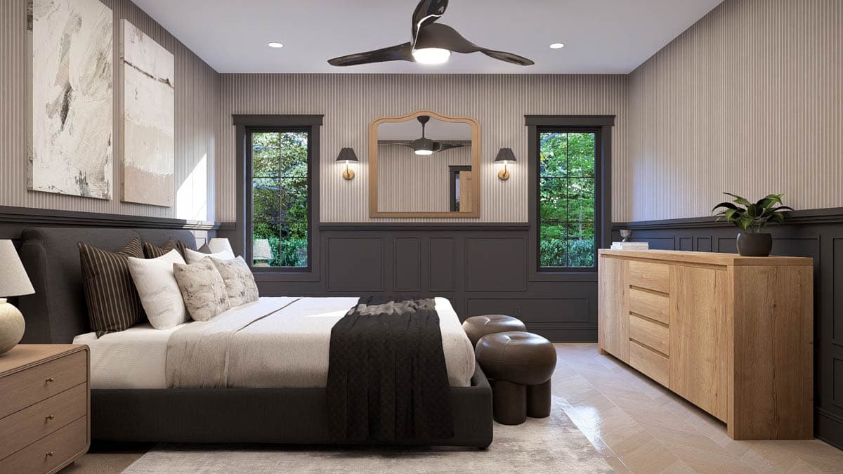 Plan 623672DJ: Modern Transitional House Plan with 3 Bedrooms and Attached 3-Car Garage - Image #19 - Modern, Transitional