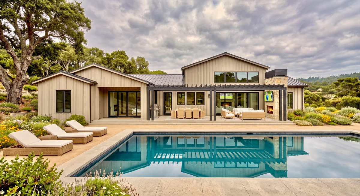 Plan 820022WSF: Hill Country House Plan with Four Bedrooms and Cathedral Ceilings - Image #2 - Hill Country, Modern, Transitional