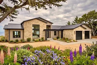 Hill Country House Plan with Four Bedrooms and Cathedral Ceilings