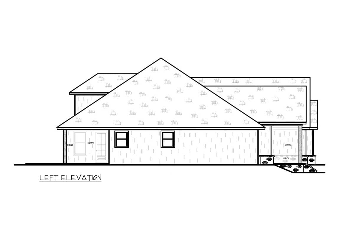 Plan 83974JW: Southern Farmhouse House Plan with Split Bedrooms and Optional Bonus Room - Image #2 - Farmhouse, Southern, Traditional