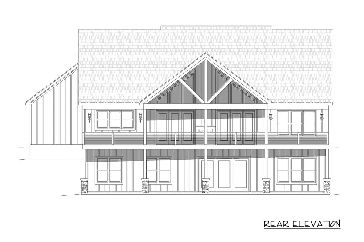 Plan 680699VR: 4 Bed Modern Farmhouse Plan with Vaulted Great Room and Walkout Basement - Image #5 - Farmhouse, Modern Farmhouse, Mountain, New American