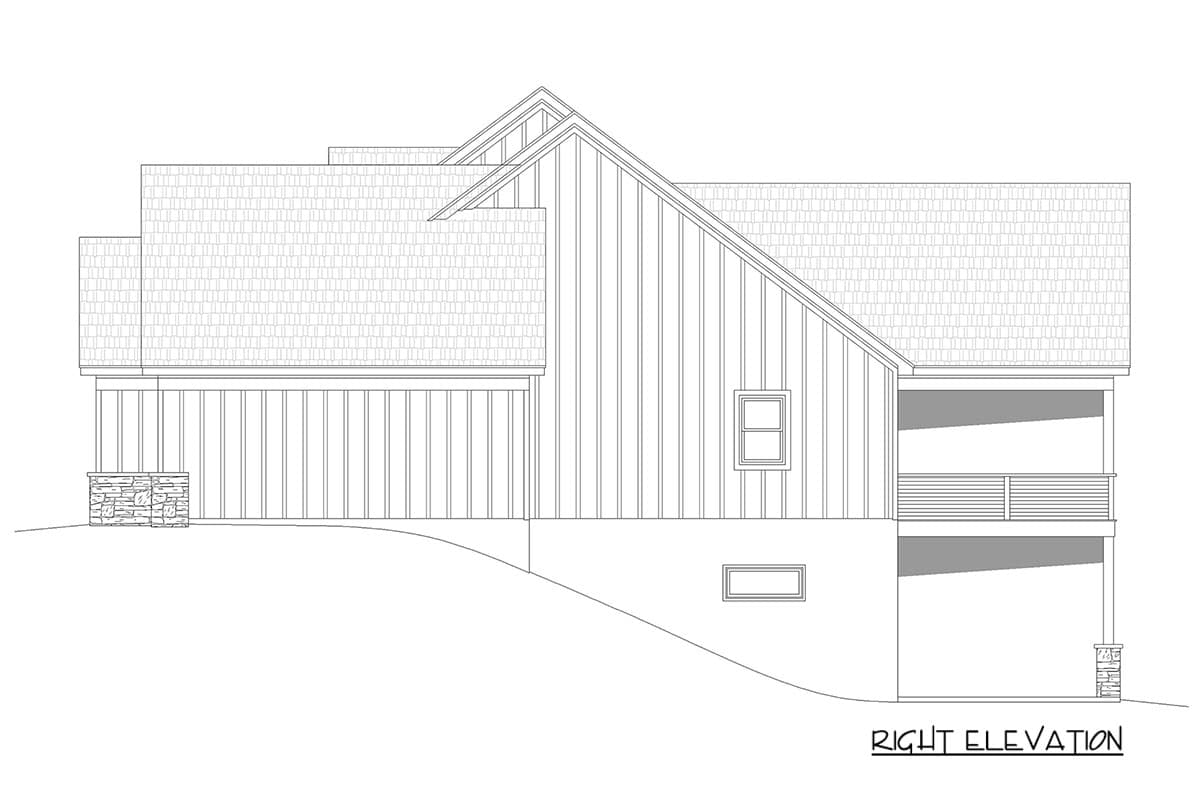Plan 680699VR: 4 Bed Modern Farmhouse Plan with Vaulted Great Room and Walkout Basement - Image #6 - Farmhouse, Modern Farmhouse, Mountain, New American