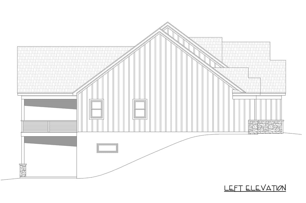 Plan 680699VR: 4 Bed Modern Farmhouse Plan with Vaulted Great Room and Walkout Basement - Image #4 - Farmhouse, Modern Farmhouse, Mountain, New American
