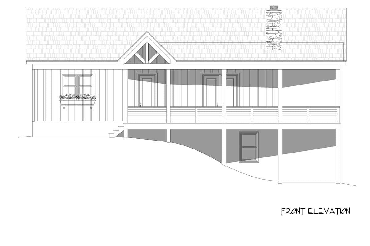 Plan 680700VR: Modern Mountain Farmhouse House Plan with Three Bedrooms and Wraparound Porch - Image #2 - Modern Farmhouse, Mountain, Rustic