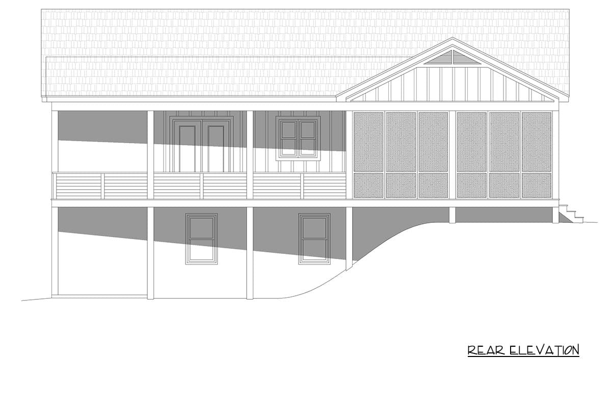 Plan 680700VR: Modern Mountain Farmhouse House Plan with Three Bedrooms and Wraparound Porch - Image #5 - Modern Farmhouse, Mountain, Rustic
