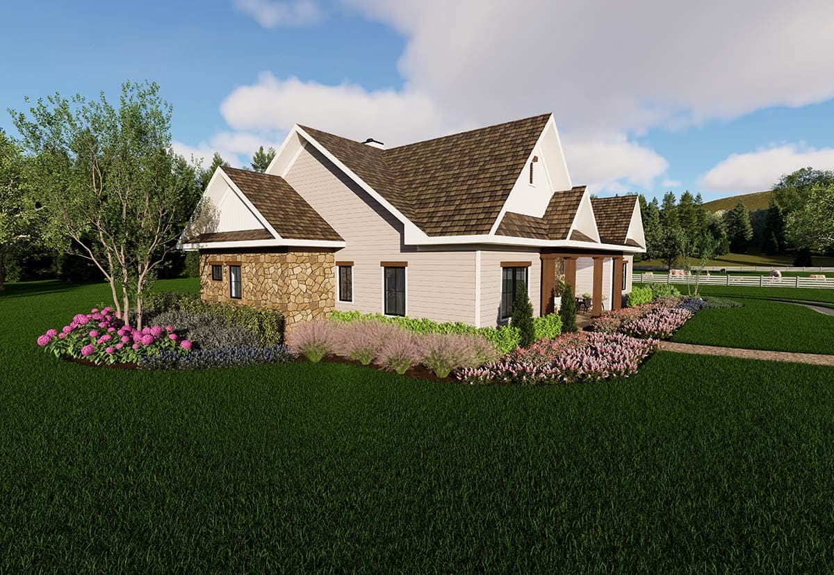 Plan 871900JEN: Country Farmhouse House Plan with Three Bedrooms and Expansive Porches - Image #3 - Cottage, Country, Farmhouse, Ranch