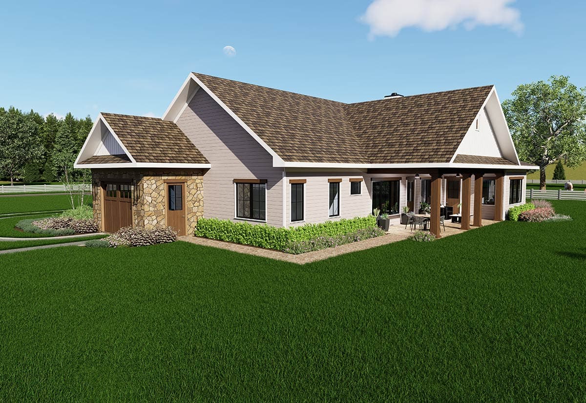 Plan 871900JEN: Country Farmhouse House Plan with Three Bedrooms and Expansive Porches - Image #4 - Cottage, Country, Farmhouse, Ranch