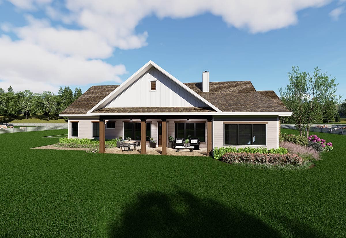 Plan 871900JEN: Country Farmhouse House Plan with Three Bedrooms and Expansive Porches - Image #5 - Cottage, Country, Farmhouse, Ranch