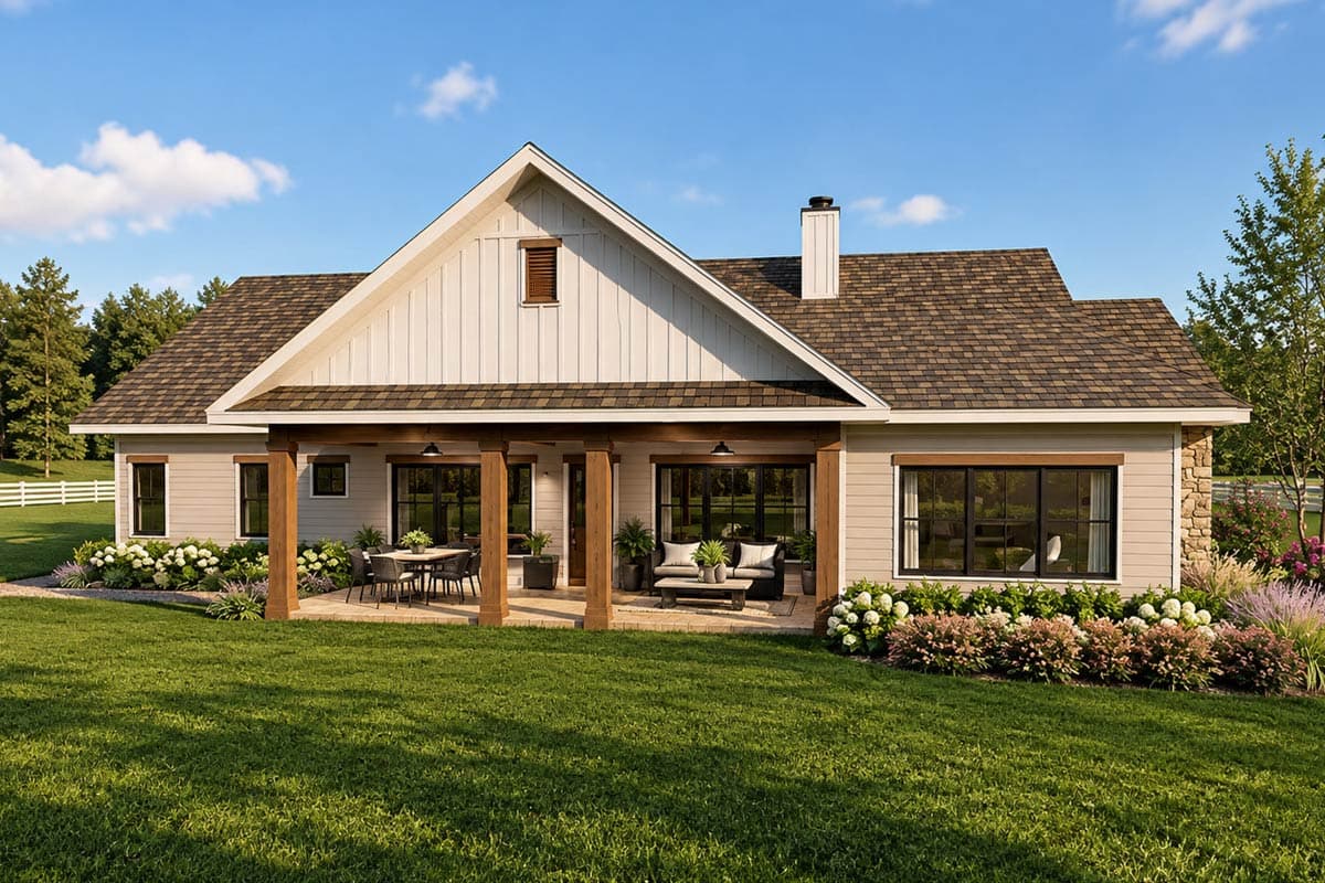Plan 871900JEN: Accessible Cottage Ranch Home Plan with Split Bedroom Layout and Covered Front & Rear Porches - Image #5 - Cottage, Country, Farmhouse, Ranch