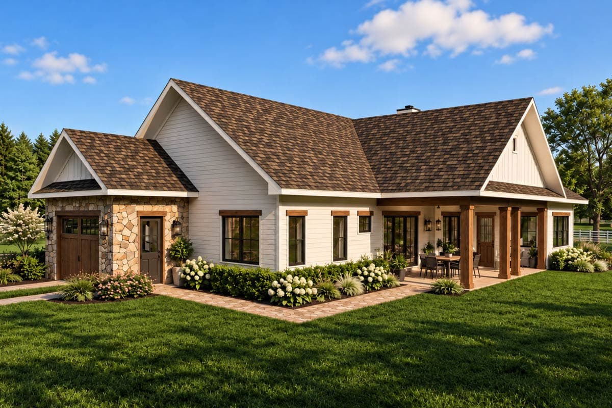 Plan 871900JEN: Accessible Cottage Ranch Home Plan with Split Bedroom Layout and Covered Front & Rear Porches - Image #6 - Cottage, Country, Farmhouse, Ranch