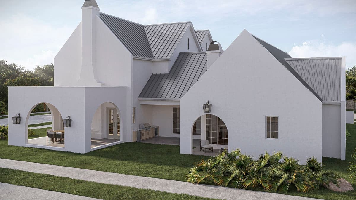 Plan 623673DJ: Coastal Contemporary House Plan with Four Bedrooms and Two-Story Great Room - Image #6 - Coastal Contemporary, Contemporary, Florida-Style