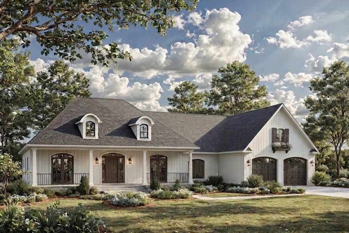Plan 51406MM: European Farmhouse House Plan with Three Bedrooms and Bonus Room - Image #2 - European, Farmhouse, Ranch