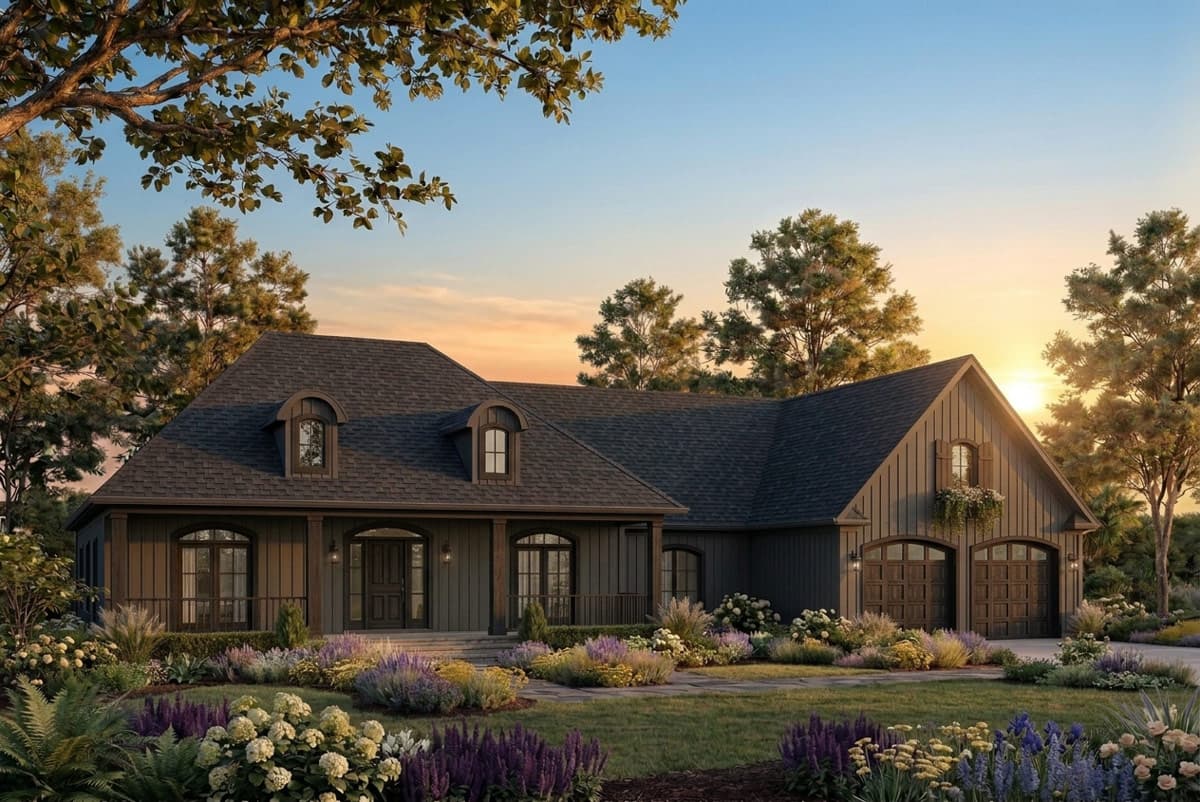 Plan 51406MM: European Farmhouse House Plan with Three Bedrooms and Bonus Room - Image #3 - European, Farmhouse, Ranch