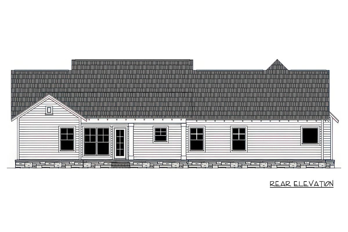 Plan 51407MM: Modern Farmhouse Ranch House Plan with 3 Bedrooms and Bonus Room - Image #2 - Farmhouse, Modern Farmhouse, Ranch, Traditional