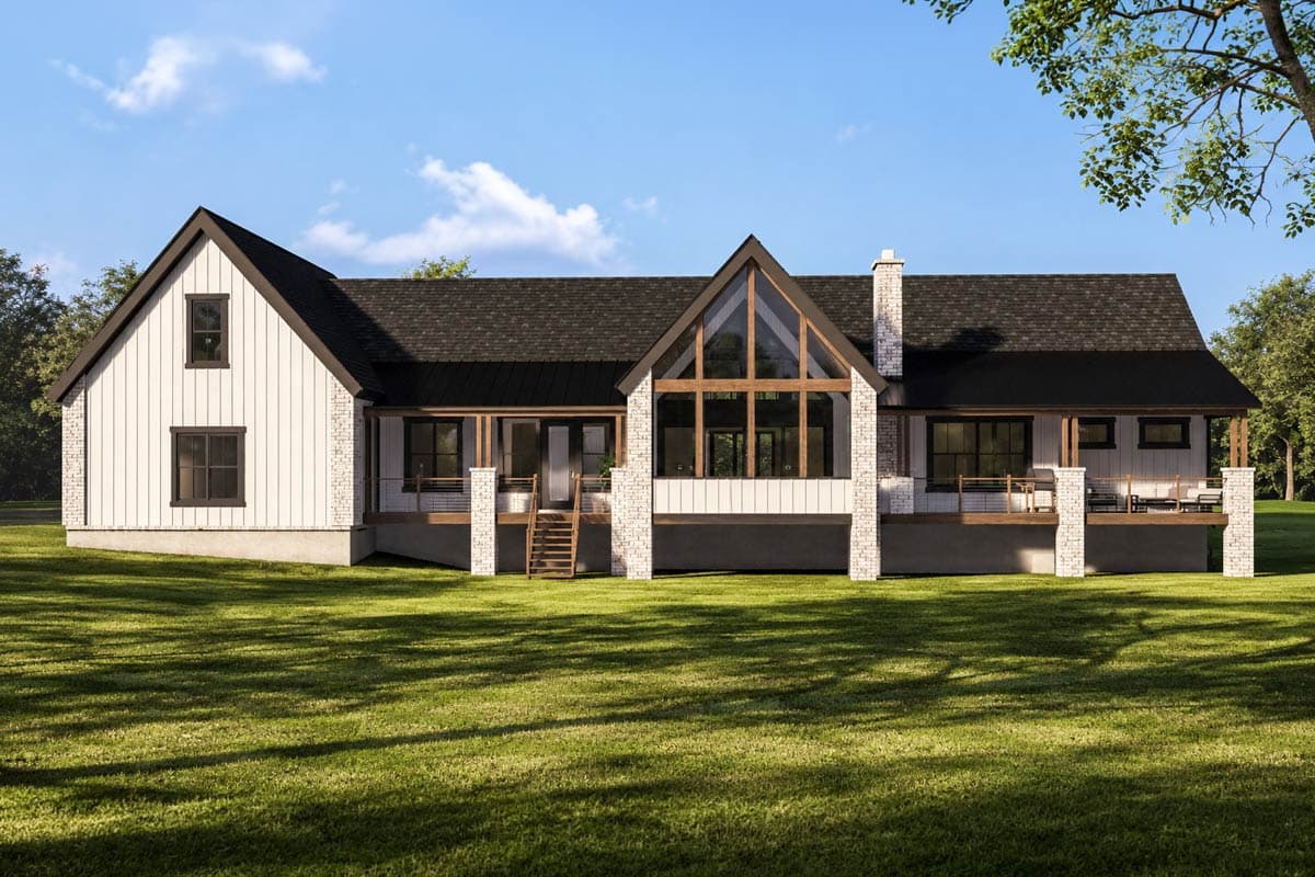 Plan 135473GRA: Spacious Farmhouse House Plan with Three Bedrooms and Expansive Bonus Room - Image #5 - Country, Craftsman, Farmhouse, New American, Traditional, Transitional