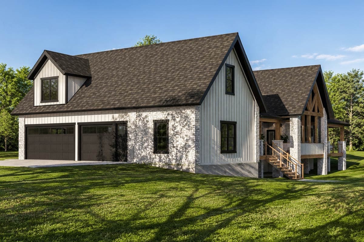Plan 135473GRA: Spacious Farmhouse House Plan with Three Bedrooms and Expansive Bonus Room - Image #4 - Country, Craftsman, Farmhouse, New American, Traditional, Transitional