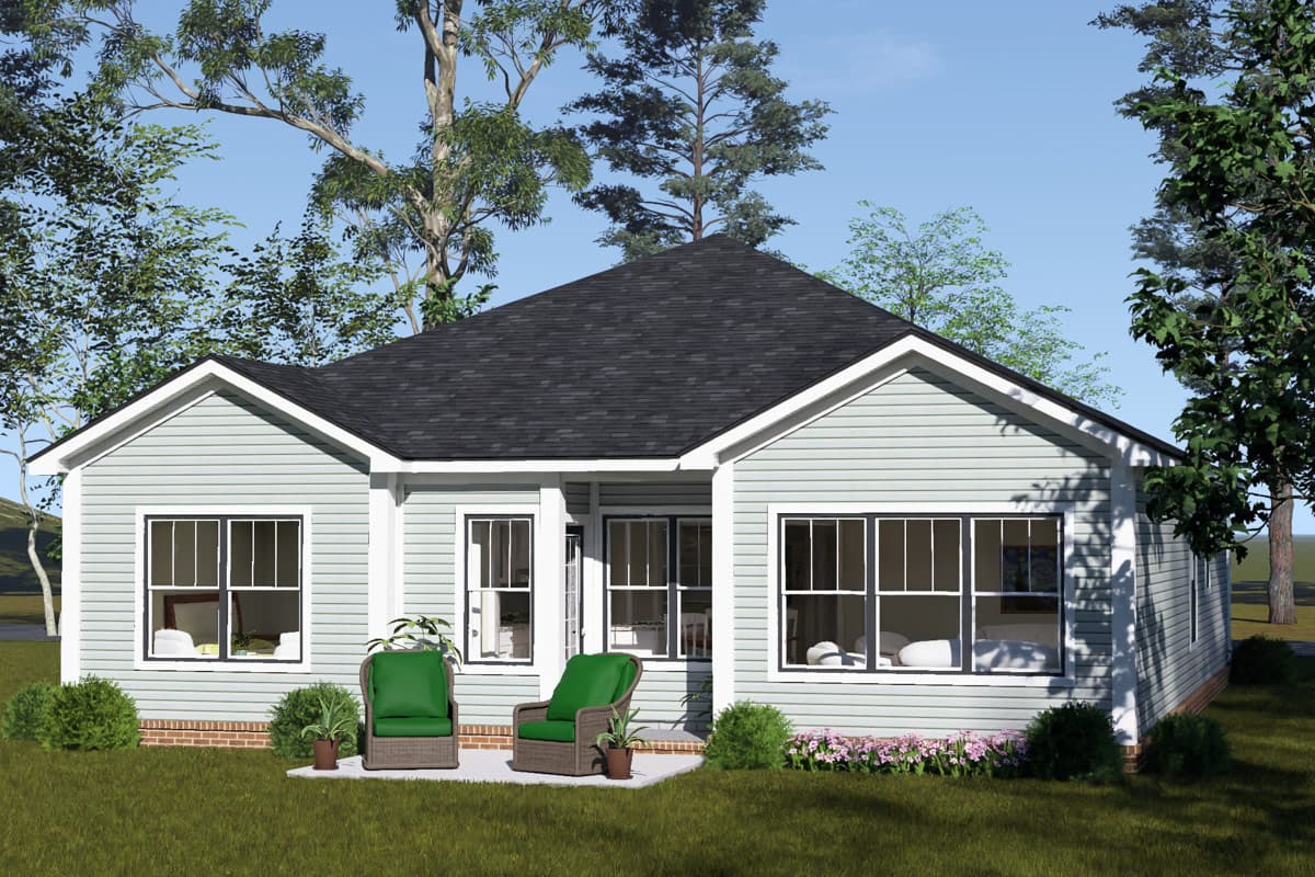 Plan 52585WM: Craftsman House Plan with Three Bedrooms and Attached Garage - Image #5 - Craftsman, Traditional