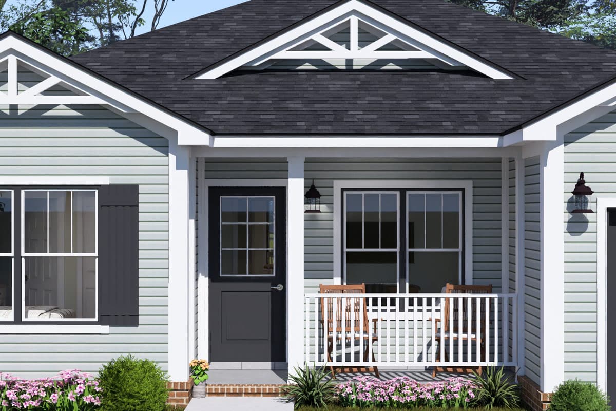 Plan 52585WM: Craftsman House Plan with Three Bedrooms and Attached Garage - Image #7 - Craftsman, Traditional