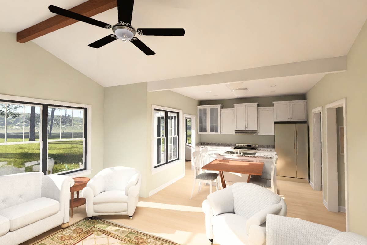 Plan 52588WM: Contemporary Four-Bedroom House Plan with Efficient 1,620 Square Foot Layout - Image #11 - Contemporary, Modern
