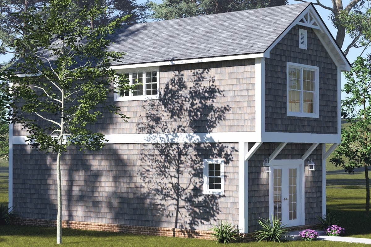 Plan 52589WM: Charming Two Bedroom Shingle Style Cottage House Plan - Image #8 - Cottage, Farmhouse, Shingle