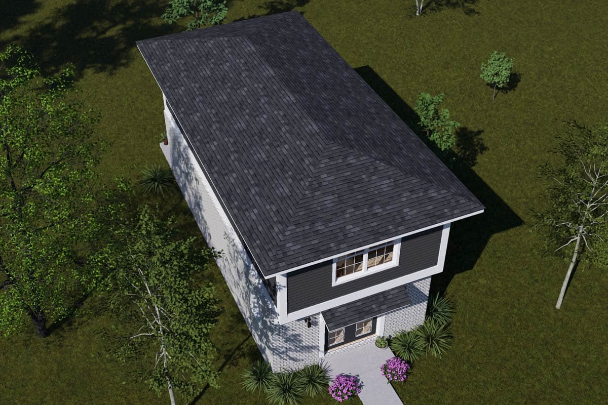 Plan 52590WM: Compact Contemporary Two-Story House Plan with Two Bedrooms - Image #8 - Contemporary, Modern