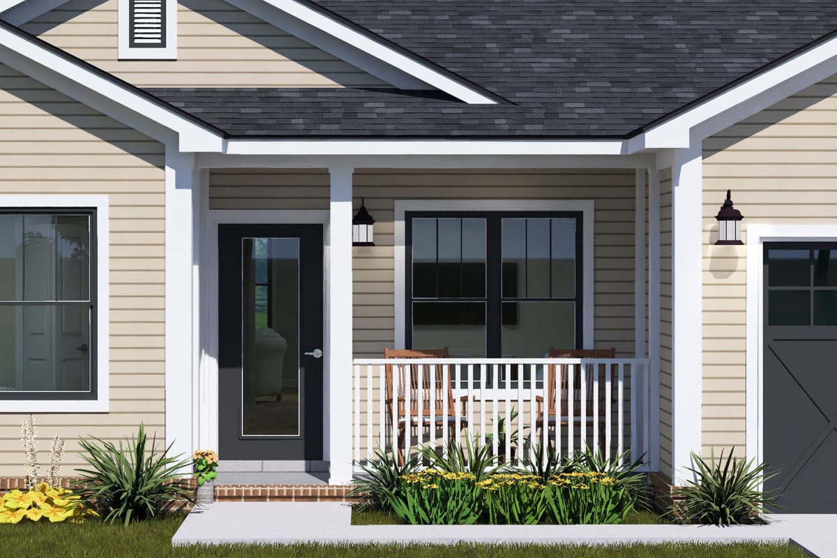 Plan 52591WM: Craftsman Cottage House Plan with Three Bedrooms and Study - Image #9 - Cottage, Craftsman, Traditional