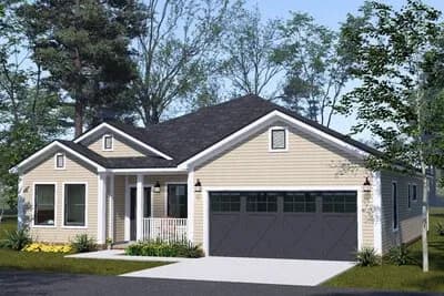 Craftsman Cottage House Plan with Three Bedrooms and Study