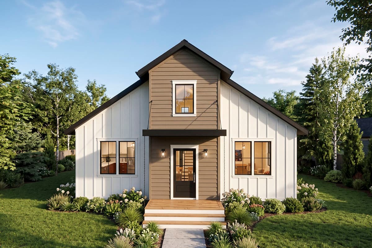 Plan image - 180030VNW:Modern Cottage House Plan with Two Bedrooms and Versatile Loft Space