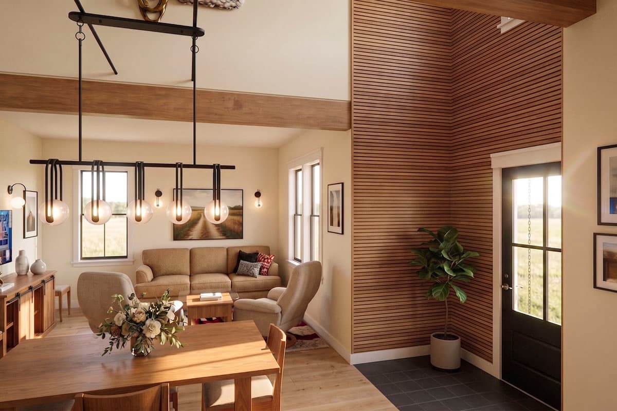 Plan 180030VNW: Modern Cottage House Plan with Two Bedrooms and Versatile Loft Space - Image #3 - Cottage, Modern