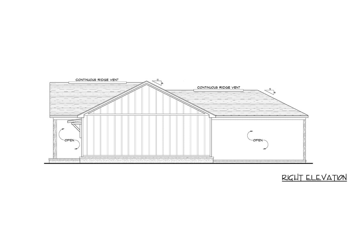 Plan 461053DNN: Three-Bedroom Country Farmhouse House Plan with Attached Carport - Image #30 - Country, Craftsman, Farmhouse, Traditional