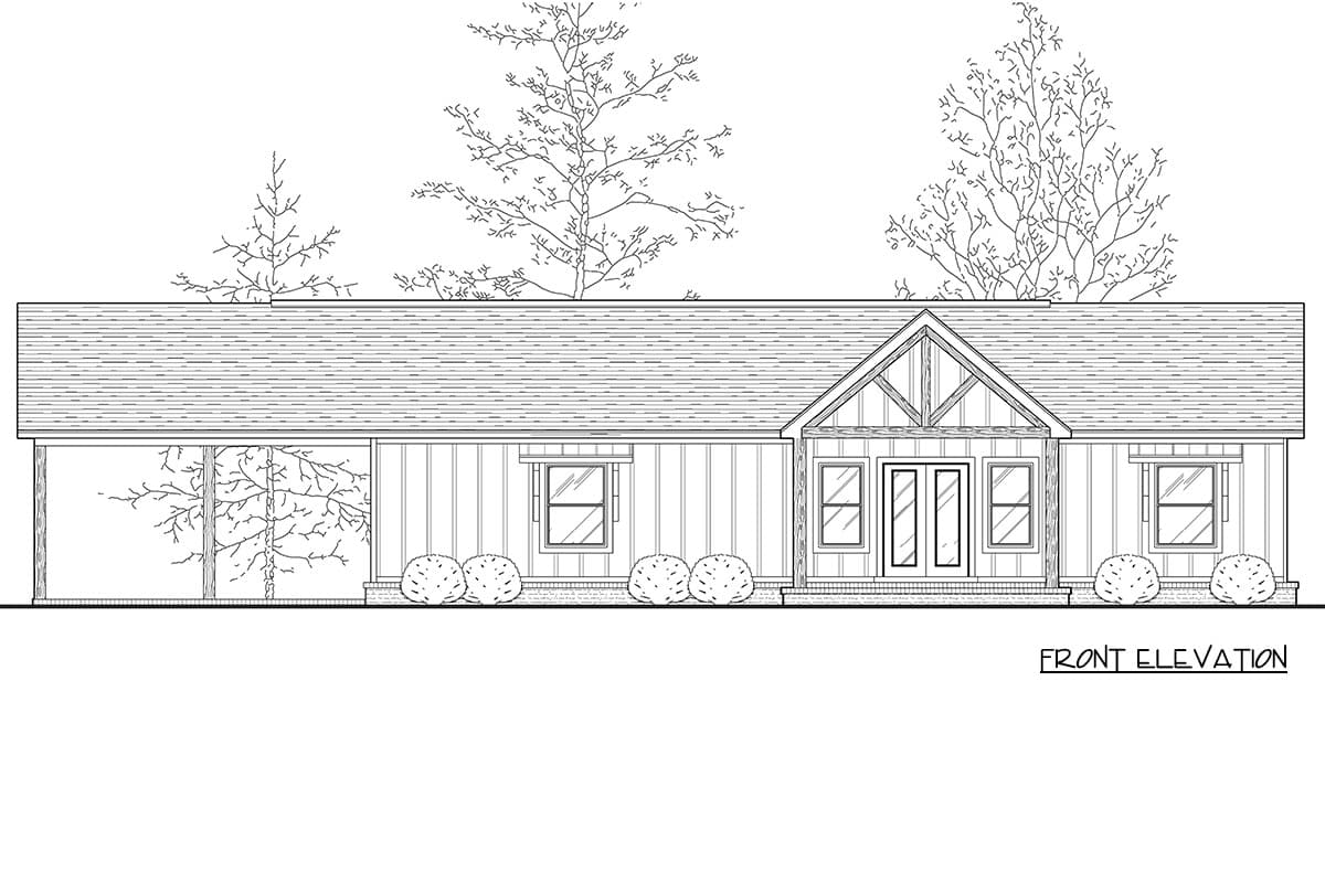 Plan 461053DNN: Three-Bedroom Country Farmhouse House Plan with Attached Carport - Image #27 - Country, Craftsman, Farmhouse, Traditional