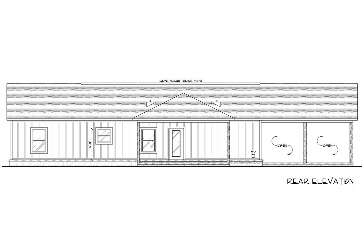 Plan 461053DNN: Three-Bedroom Country Farmhouse House Plan with Attached Carport - Image #29 - Country, Craftsman, Farmhouse, Traditional