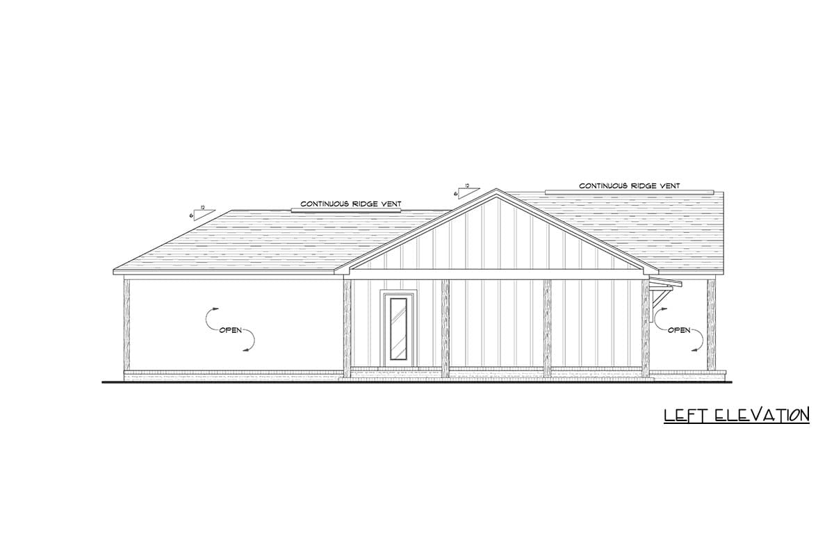 Plan 461053DNN: Three-Bedroom Country Farmhouse House Plan with Attached Carport - Image #28 - Country, Craftsman, Farmhouse, Traditional