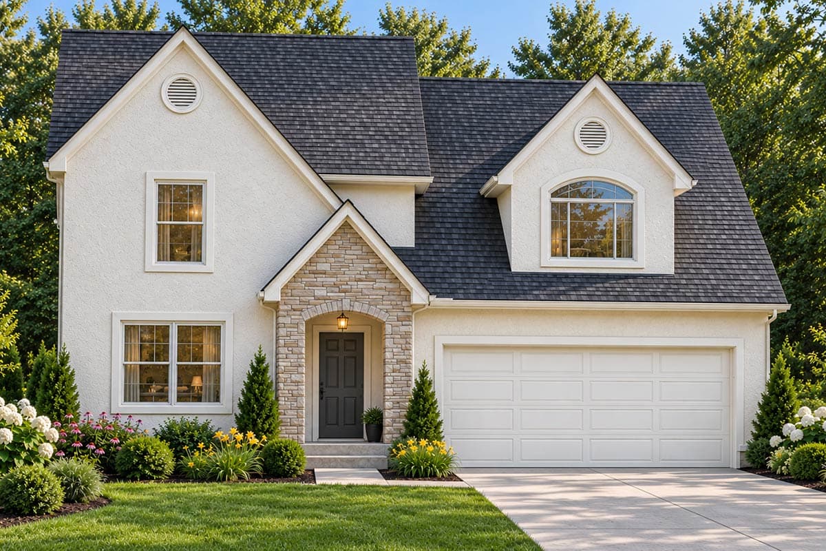 Plan image - 849179PGE:Traditional House Plan with Four Bedrooms and Two-Car Garage