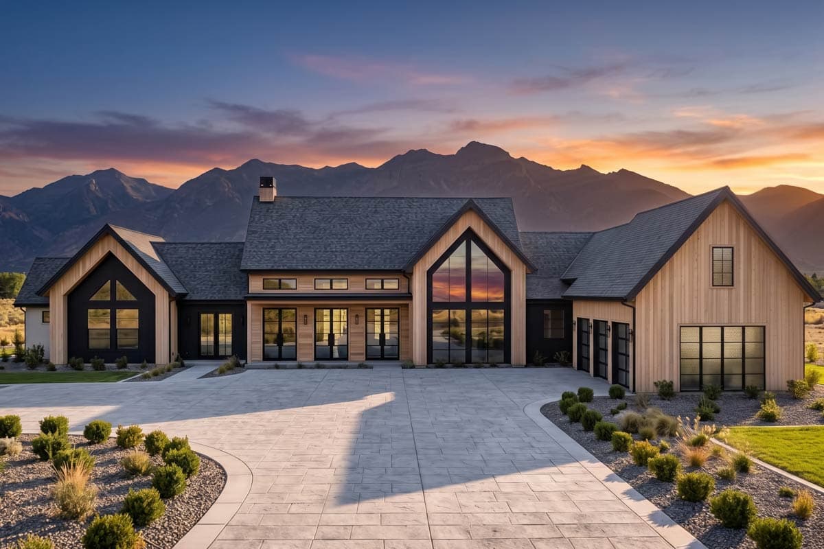 Plan 818220JSS: Transitional Farmhouse House Plan with 4 Bedrooms and Expansive Living Spaces - Image #3 - Hill Country, Modern, Modern Farmhouse, Mountain, Scandinavian, Transitional