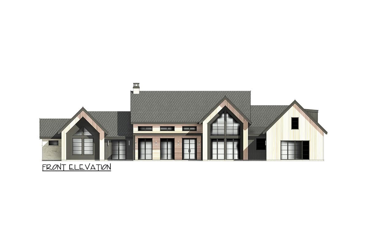 Plan 818220JSS: Transitional Farmhouse House Plan with 4 Bedrooms and Expansive Living Spaces - Image #6 - Hill Country, Modern, Modern Farmhouse, Mountain, Scandinavian, Transitional