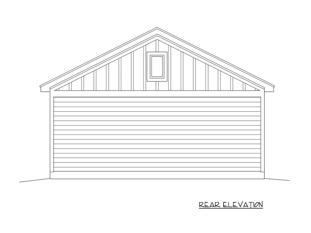 Plan 680701VR: Two-Car Detached Garage House Plan with Classic Board-and-Batten Siding - Image #4 - Country, Traditional